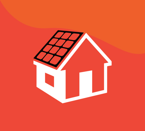 Picture of Solar Panels on a Home Diagram