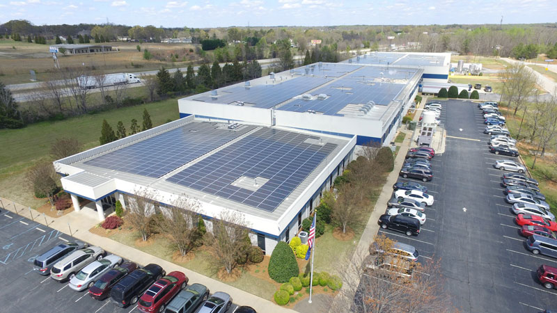 Picture of Solar Panels on Commercial Business