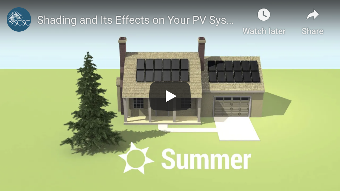 Shading with solar video